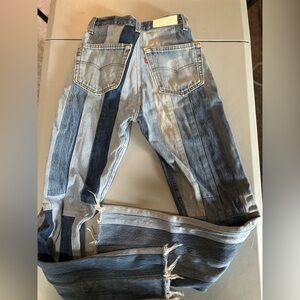 redone patchwork levi’s size 25